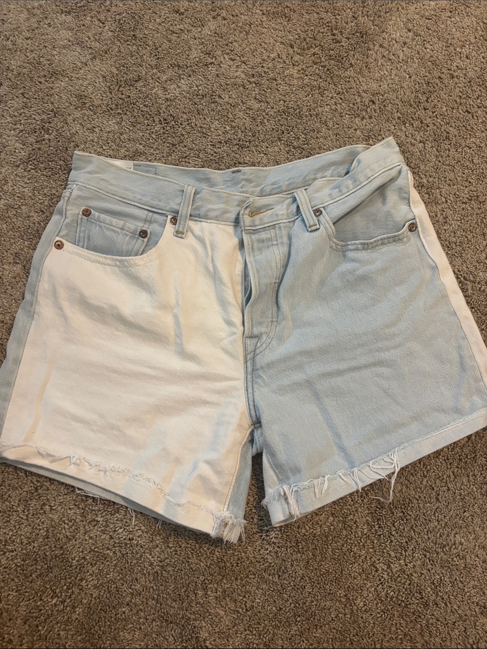 Two-Tone Levi Denim Women's Shorts